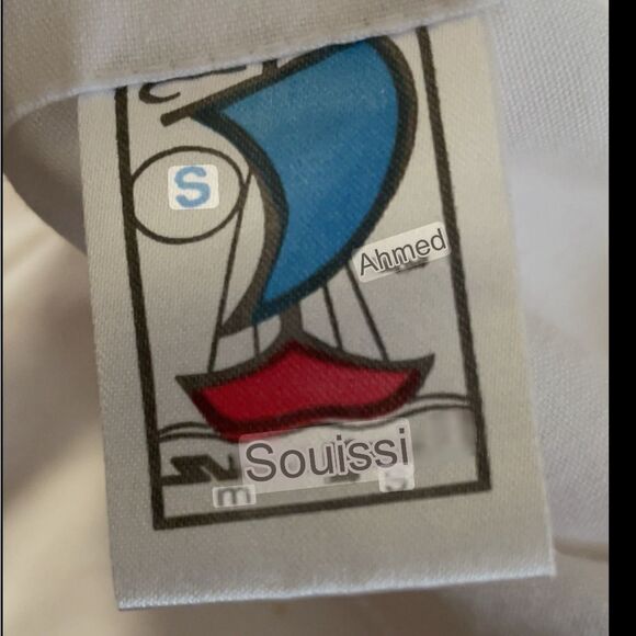 Souissi Ladies White Long Sleeve Embroidered Blouse Top, Made in Egypt , Small - Picture 6 of 6